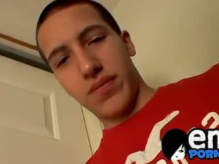 Sexy homo dude masturbates in his room